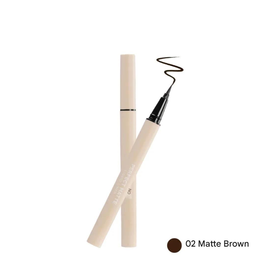 MATTE LIQUID EYELINER – Intense Black, Smudge-Proof Finish – 1G (Brown)