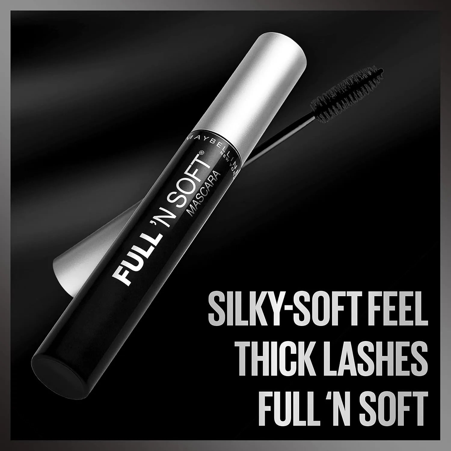 Maybelline Full 'N Soft Waterproof Mascara   Eyestudio Master Precise All Day Waterproof Liquid Eyeliner Makeup Bundle, Includes 1 Mascara in Very Black and 1 Eyeliner in Black