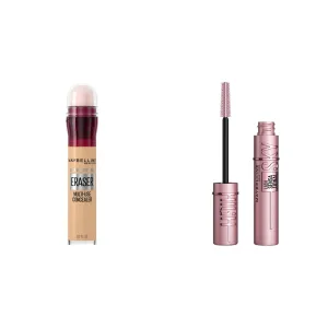 Maybelline Instant Age Rewind Eraser Dark Circles Treatment Multi-Use Concealer & Lash Sensational Sky High Washable Mascara Makeup, Volumizing, Lengthening, Defining, Curling