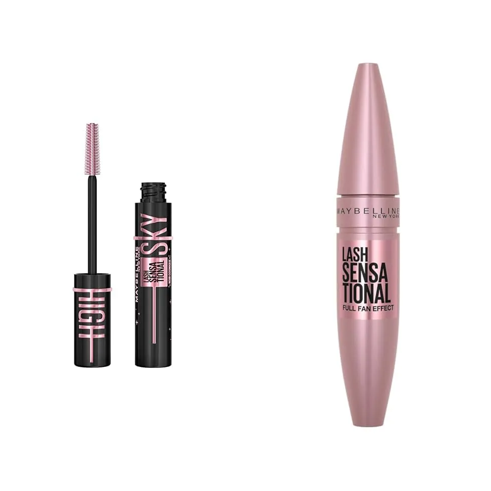 Maybelline Lash Sensational Sky High & Lash Sensational Mascaras, Volumizing & Lengthening, 2 Count