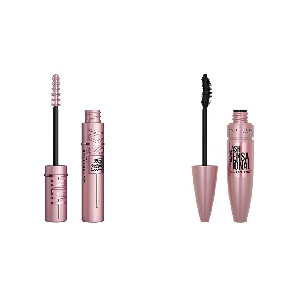 Maybelline Lash Sensational Sky High & Lash Sensational Mascaras, Volumizing & Lengthening, 2 Count