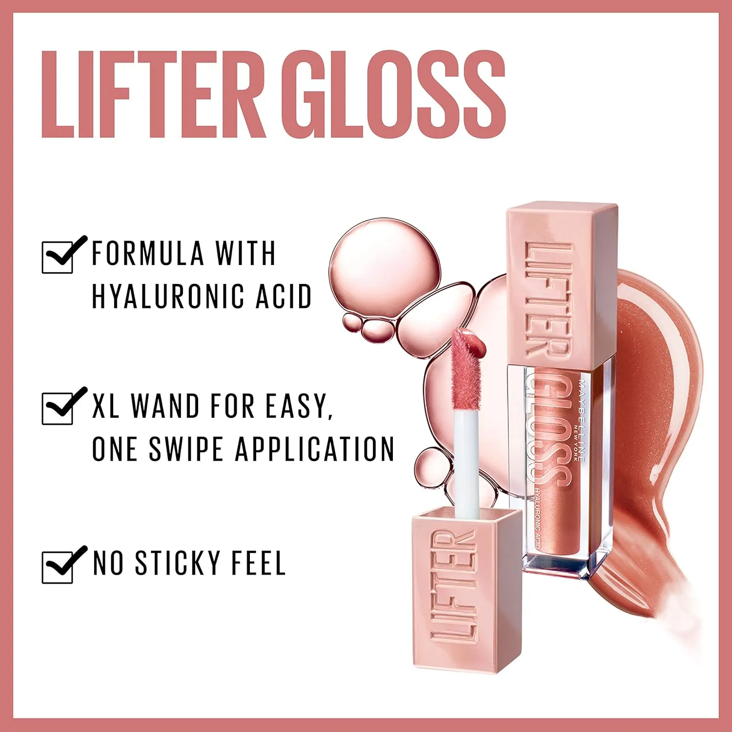 Maybelline Lifter Gloss with Hyaluronic Acid Makeup Bundle, Lip Gloss Set Includes 1 Nude Lip Gloss in Petal and 1 Pink Lip Gloss in Stone