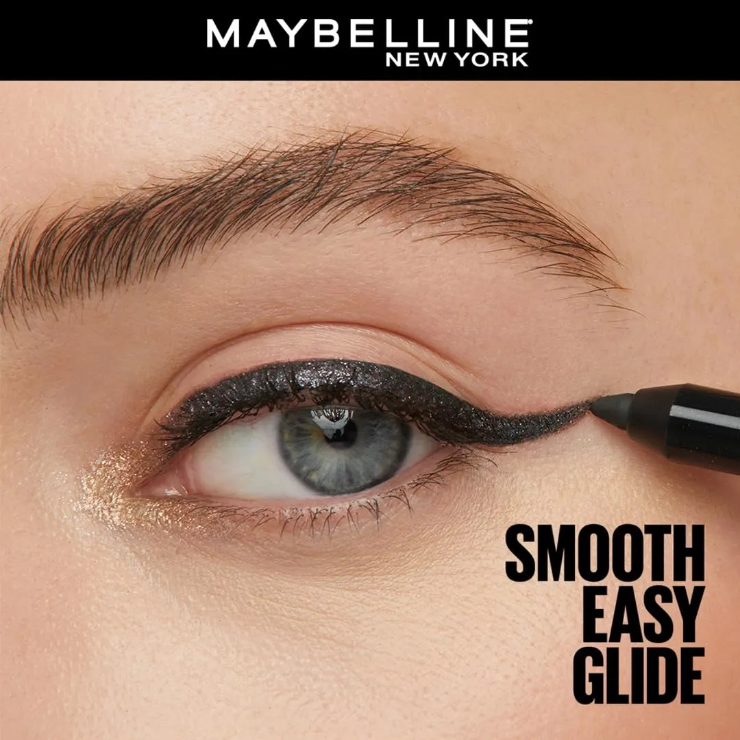 MAYBELLINE TattooStudio Long-Lasting Sharpenable Eyeliner Pencil Bundle with Amethyst and Bold Brown, 1 Count Each