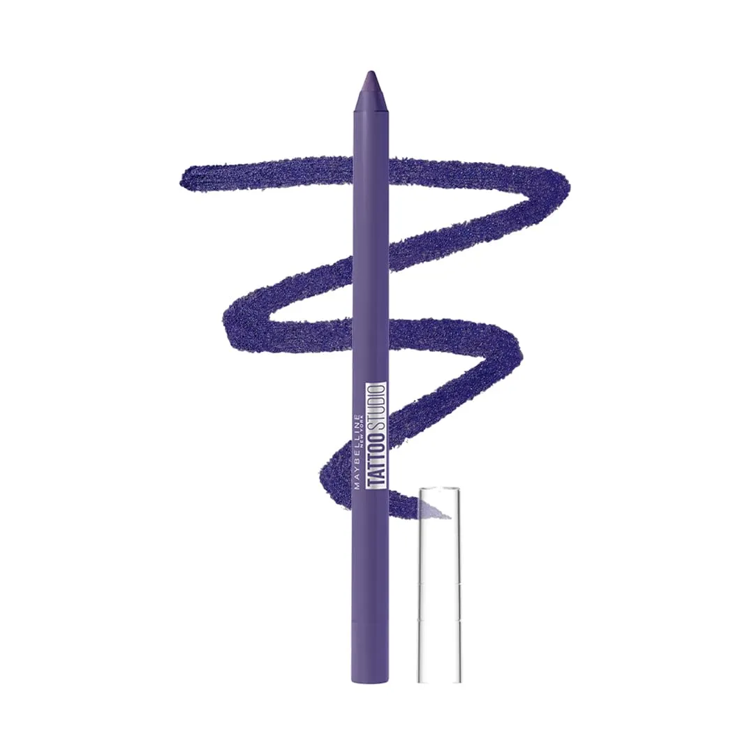 MAYBELLINE TattooStudio Long-Lasting Sharpenable Eyeliner Pencil Bundle with Amethyst and Bold Brown, 1 Count Each