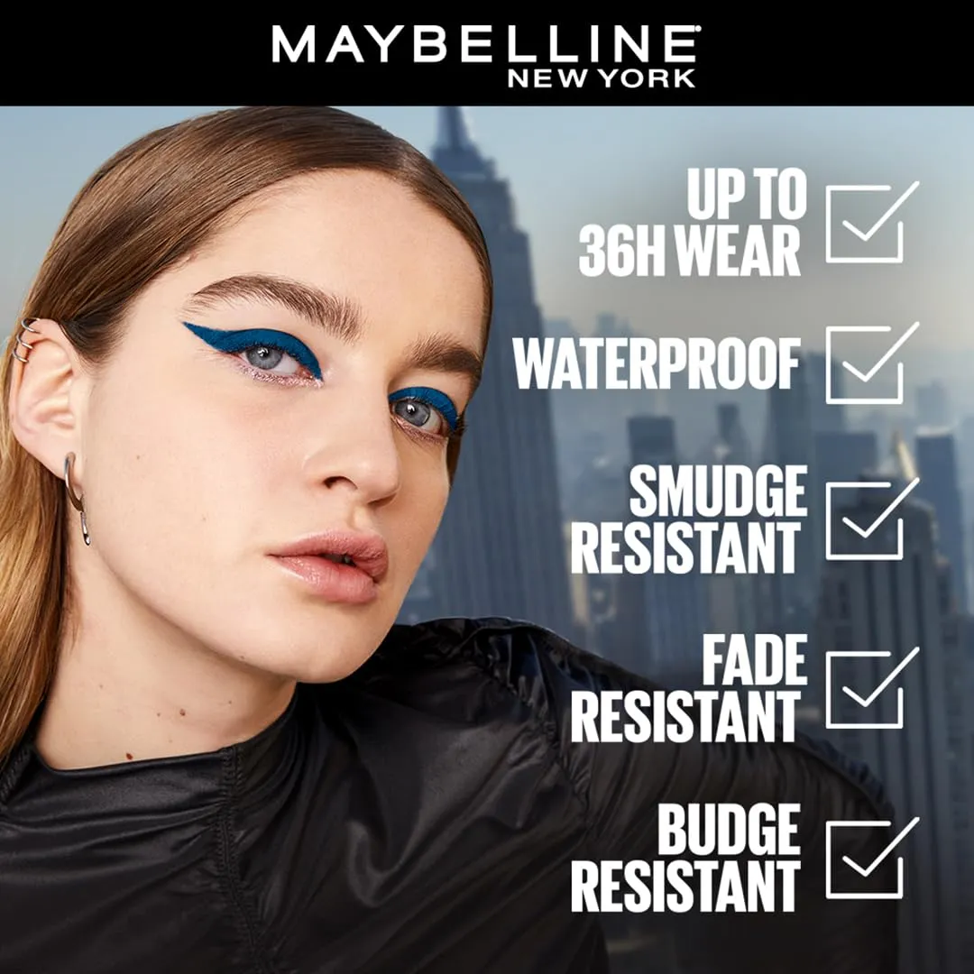 MAYBELLINE TattooStudio Long-Lasting Sharpenable Eyeliner Pencil Bundle with Amethyst and Bold Brown, 1 Count Each