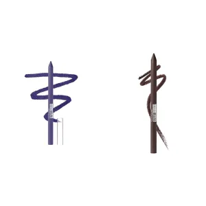 MAYBELLINE TattooStudio Long-Lasting Sharpenable Eyeliner Pencil Bundle with Amethyst and Bold Brown, 1 Count Each