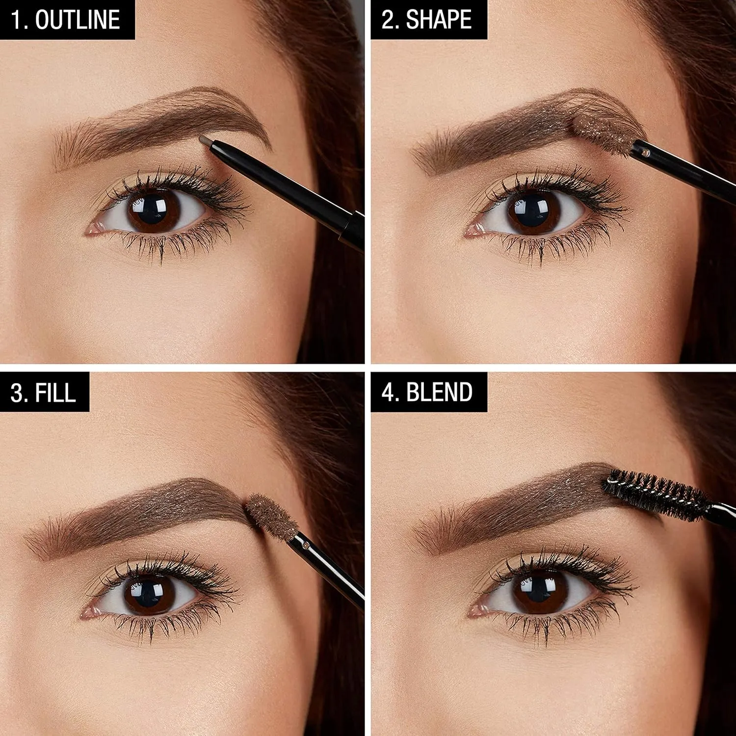 Maybelline TattooStudio Waterproof Eyebrow Gel Makeup, Medium Brown, 1 Count
