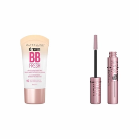 Maybelline Dream Fresh Skin Hydrating BB cream & Maybelline Lash Sensational Sky High Washable Mascara Makeup