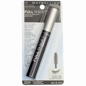Maybelline Full 'N Soft Mascara, Very Black [301], 0.28 oz (Pack of 3)