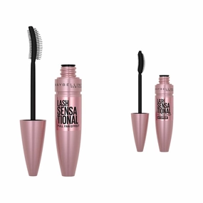 Maybelline Lash Sensational Waterproof Mascara, Lengthening and Volumizing for a Full Fan Effect & Lash Sensational Washable Mascara, Lengthening and Volumizing for a Full Fan Effect