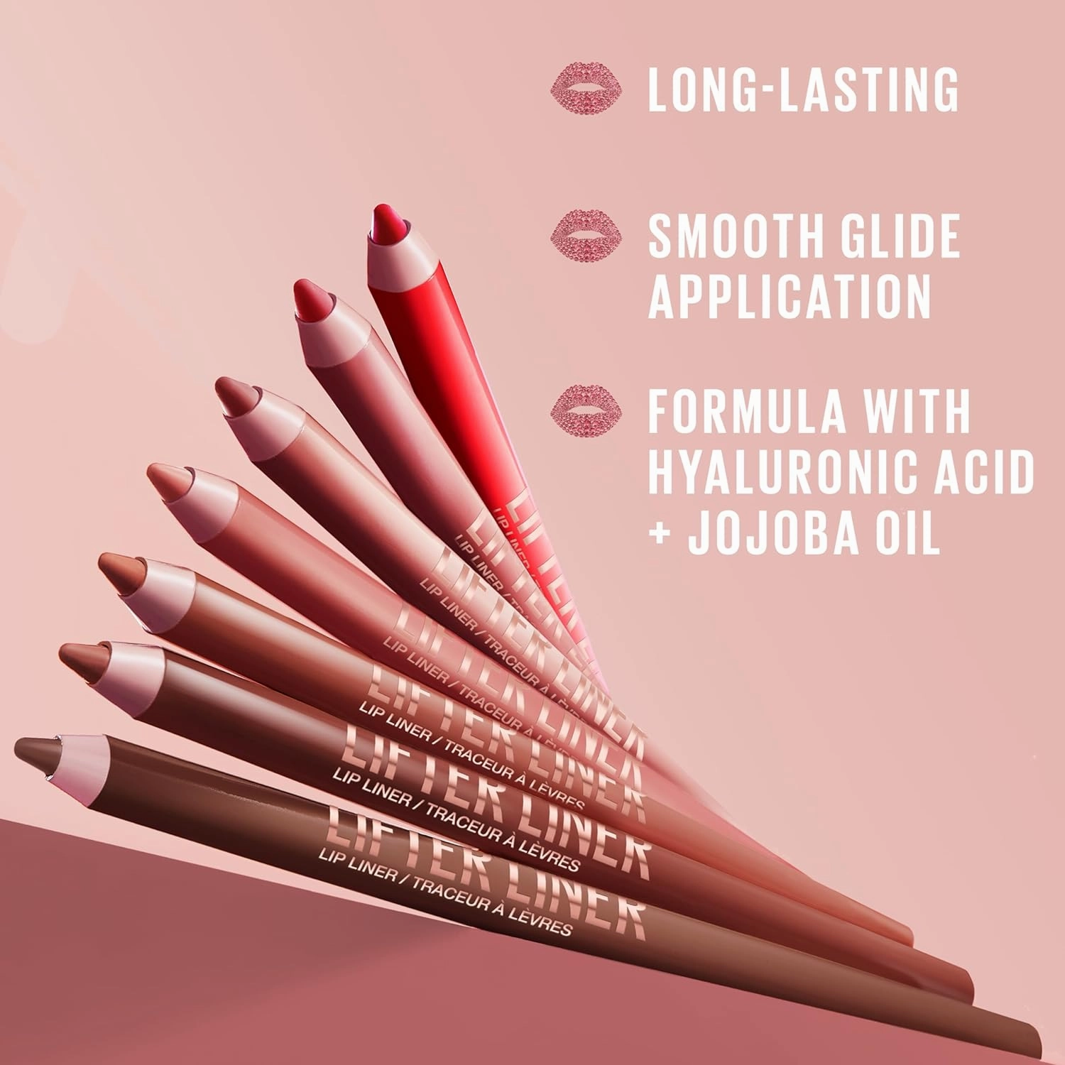 Maybelline Lifter Gloss and Lifter Liner Bundle, Lip Gloss and Lip Liner in Shades Pearl and Peaking, Pack of 2