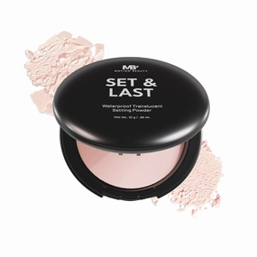 MB Setting Powder for Black Women, Translucent & Matte Finish for Dark Skin Tones, Pressed, Non-Ashy, Waterproof (0.35 oz) by Avantic Beauty