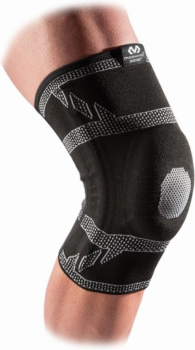 McDavid Elite Knee Sleeve with Gel Pad and Stays. Compression Knee Patella Support for Knee Pain Relief. Engineered Elastic. For Men and Women. Left or Right Leg. Black or Grey.