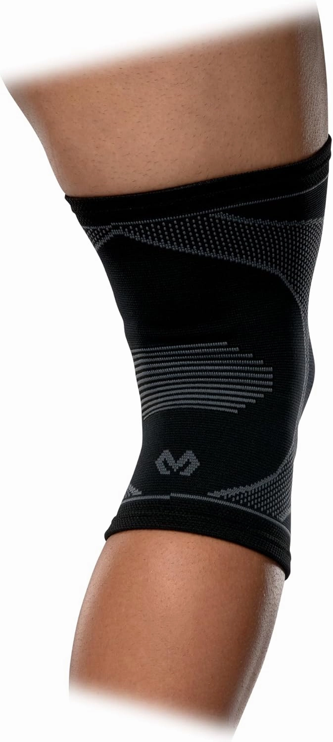 McDavid Elite Knee Sleeve with Gel Pad and Stays. Compression Knee Patella Support for Knee Pain Relief. Engineered Elastic. For Men and Women. Left or Right Leg. Black or Grey.
