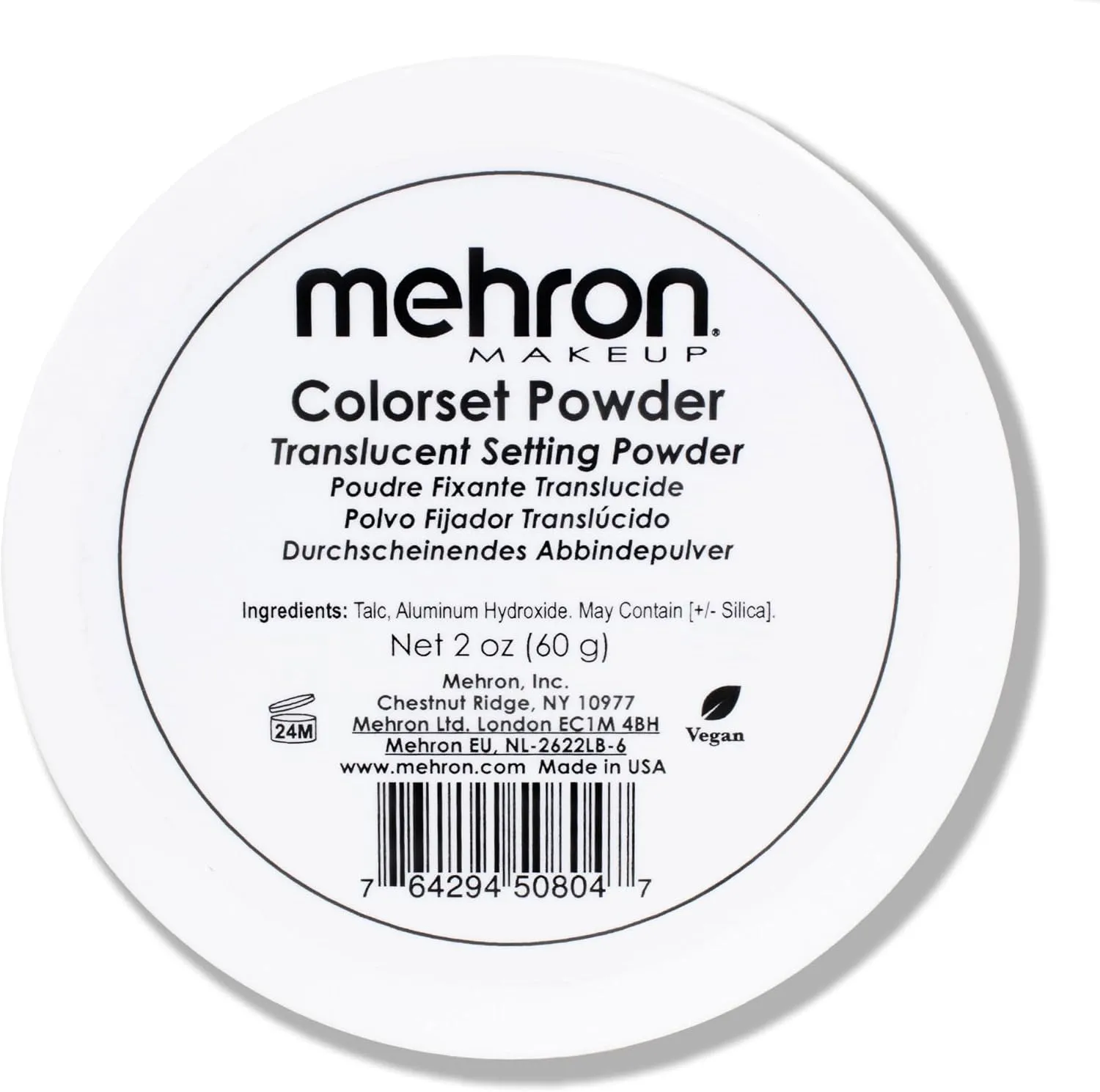 Mehron Makeup Colorset Powder | Translucent Setting Powder | Special Effects, Halloween, & Film 2 oz (60 g)