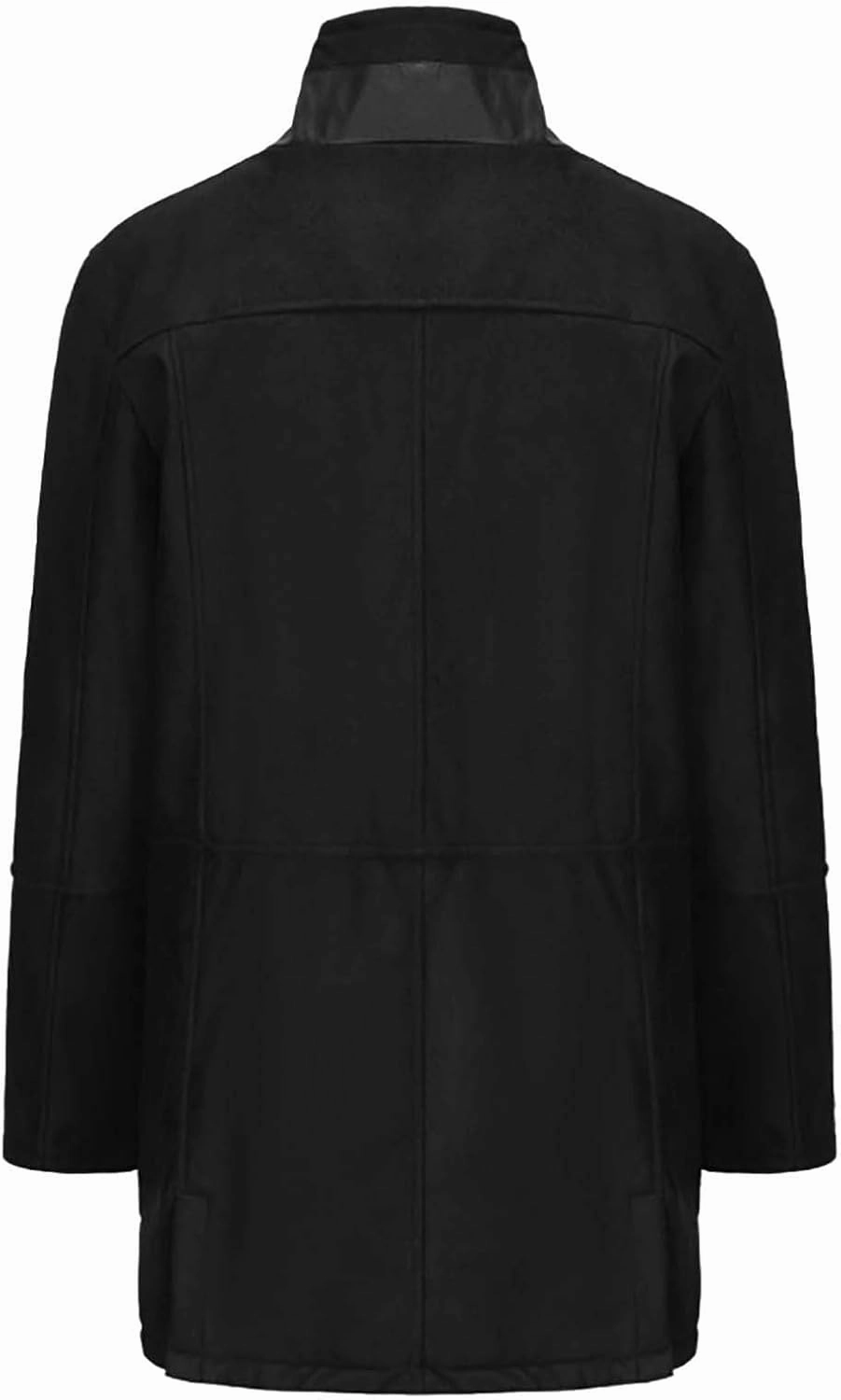 Mens Western Cowboy Jacket Long Trench Coats Zip Up Stand Collar Jacket Winter Vintage Cowboy Peacoat Retro Tops