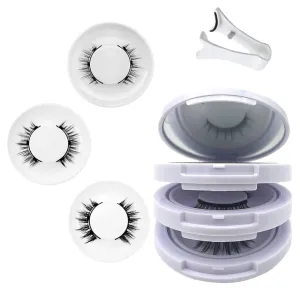 Meylora Magnetic Lashes,Meylora Magnetic Eyelashes with Applicator Reusable Magnet Eyelashes without Eyeliner Natural Look No Glue or Liner Needed(Natural Simple Iris)