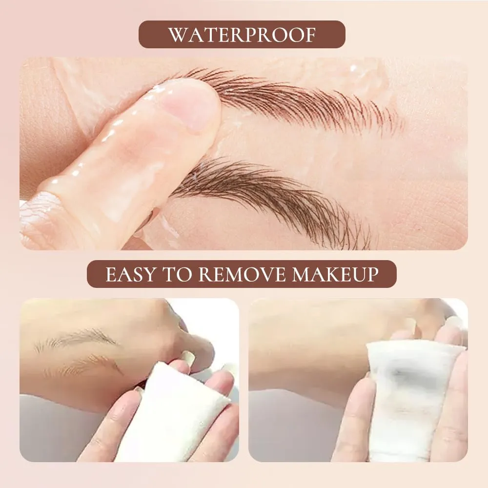 Microblading Eyebrow Pencil for Women Pen,Makeup Eyebrows Pencils for Natural-Looking with 4 Micro-Fork Tip,Waterproof Eye-brow Pencil Tattoo Pens for Home Travel Use (light brown-A)
