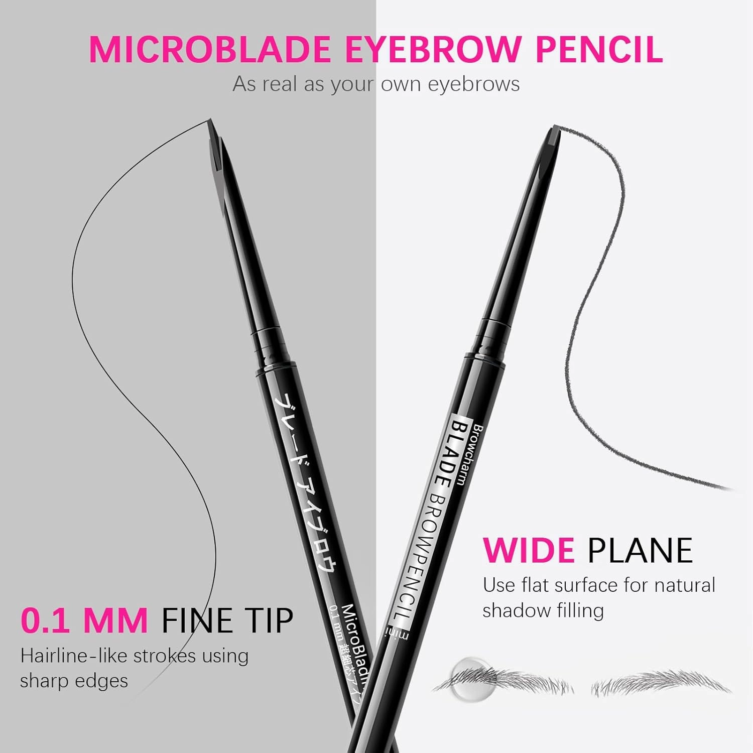 Microblading Eyebrow Pencil for Women,0.1mm Ultra-Fine Mechanical Pencil,Draws Tiny Brow Hairs and Fills in Sparse Areas and Gaps,Makeup Brow Definer Waterproof,Lasting,0.2g (04 Red Brown)