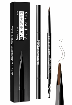 Microblading Eyebrow Pencil for Women,0.1mm Ultra-Fine Mechanical Pencil,Draws Tiny Brow Hairs and Fills in Sparse Areas and Gaps,Makeup Brow Definer Waterproof,Lasting,0.2g (04 Red Brown)