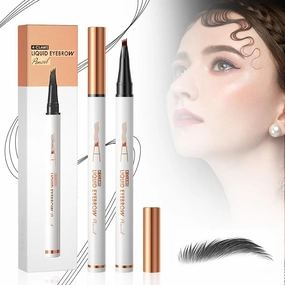 Microblading Eyebrow Pencils, 4 Tip Eye Brow Pen Magic Eyebrows Tattoo Pencil, 3D Microblading Eyebrow Pencil Eye Brow Pencils Contouring Pen for Women (Black)