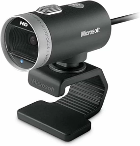 Microsoft LifeCam Cinema,Webcam with built-in noise cancelling Microphone, Light Correction, USB Connectivity, for video calling on Microsoft Teams/Zoom, compatible with Windows 8/10/11/ Mac