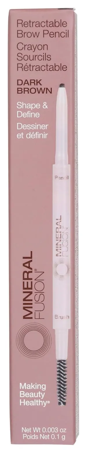 MINERAL FUSION Dark Brown Retractable Brow Pencil, 0.003 OZ