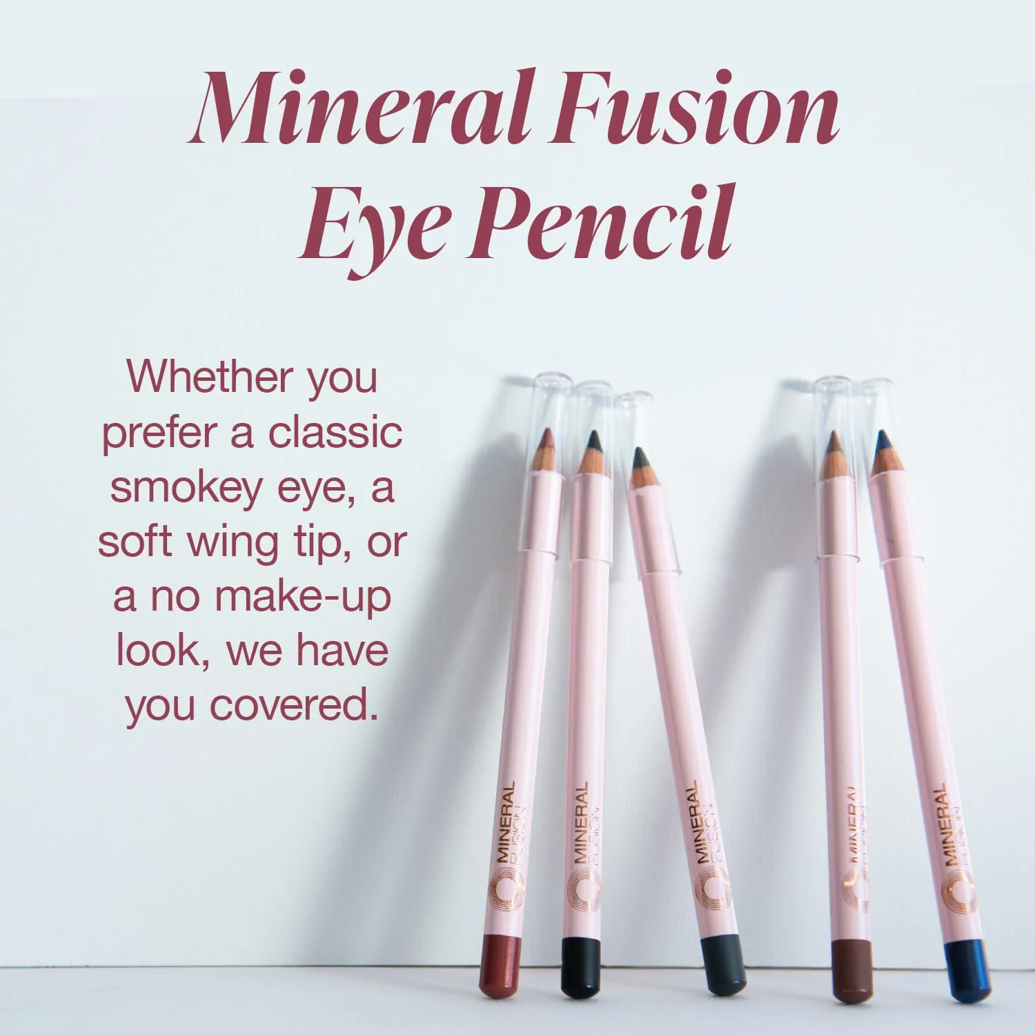 Mineral Fusion Eye Pencil, Grey Eyeliner with Soothing Chamomile, Meadowfoam & Vitamin E, Velvety Smooth, Hypoallergenic Eye Makeup to Line & Define, Long-Lasting Eyeliner Pencil, Volcanic, 0.04 Oz