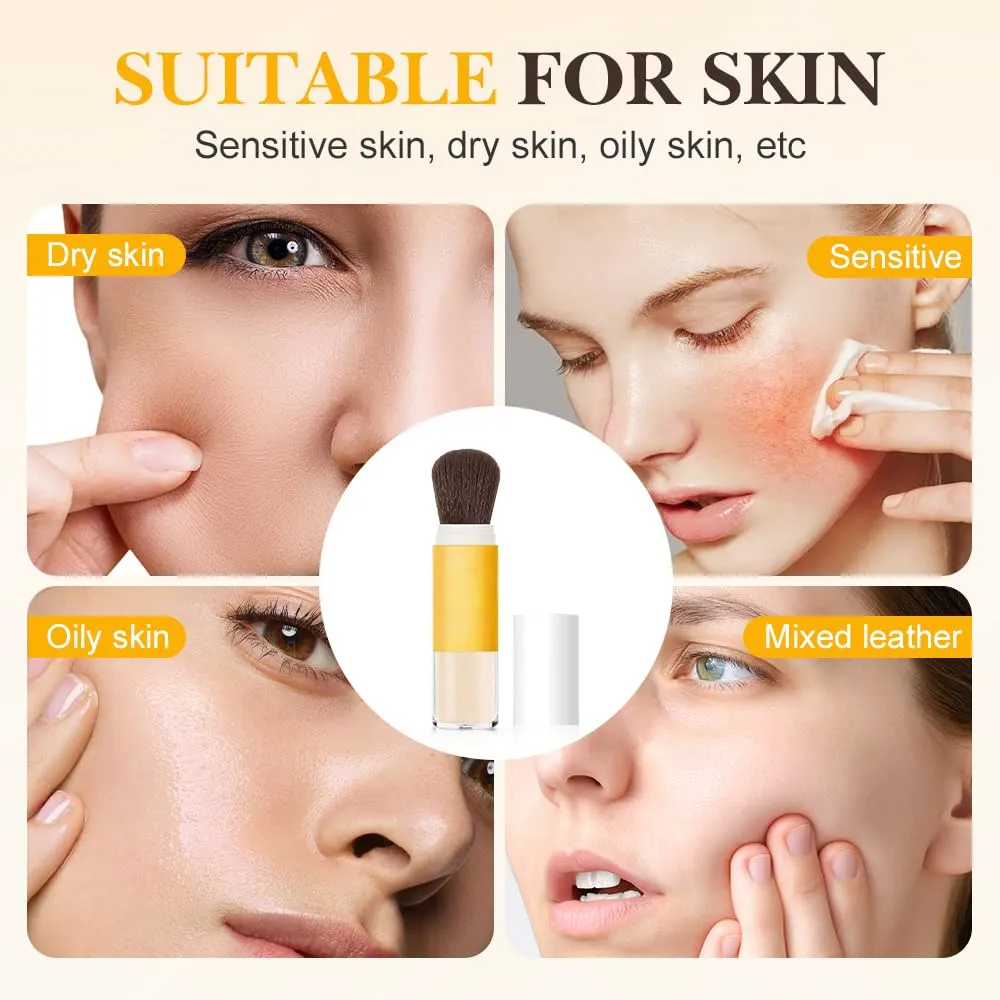 Mineral Sunscreen Setting Powder, 2025 New Long Lasting Sunscreen Powder for Face & Scalp, Lightweight Natural Matte Finish Setting Powder for All Skin (1 Pcs, 8g)