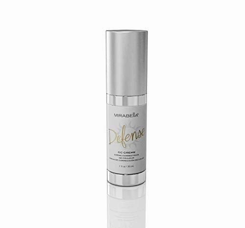 Mirabella Defense CC Creme Full Coverage Foundation with SPF 20, CC Cream Foundation with Sunscreen & Hyaluronic Acid, Oil Control with Salicylic Acid - Medium