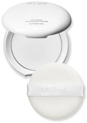 MISSHA Airy Pot Pressed Translucent Powder Pact 5g I Make Up Finishing Setting Powder For a Natural Matte Finish