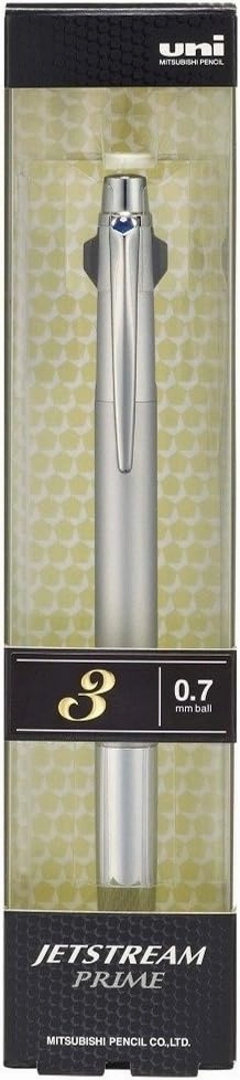 Mitsubishi Pencil SXE3300007.26 Jetstream Prime Tri-Color Ballpoint Pen, 0.7, Silver