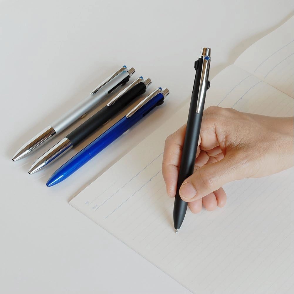Mitsubishi Pencil SXE3300007.26 Jetstream Prime Tri-Color Ballpoint Pen, 0.7, Silver