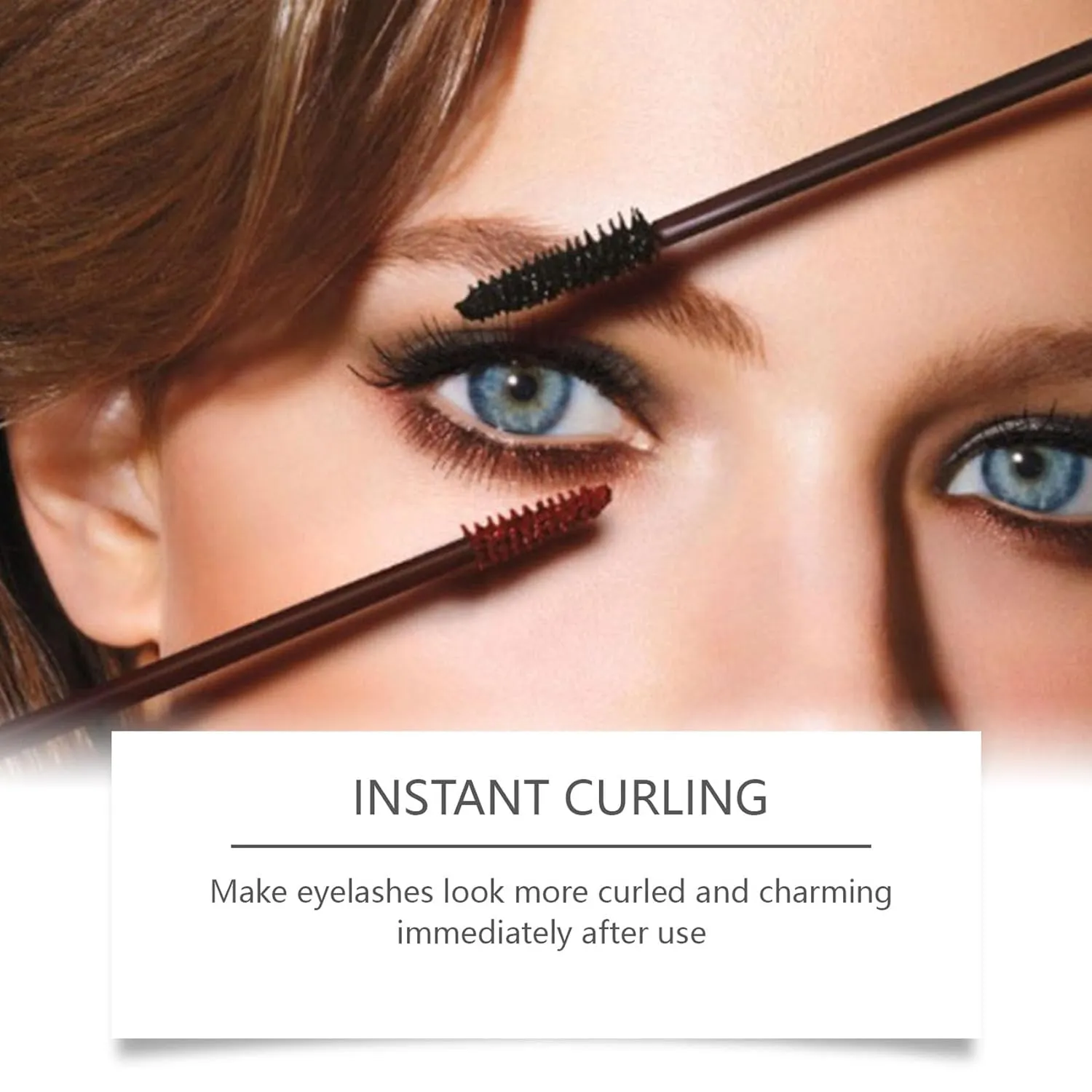 Mkry Mascara, 2025 Mascara black & brown duo for lash makeup,Waterproof & Sweatproof Long Lasting, Non Clumping (Brown, one size)