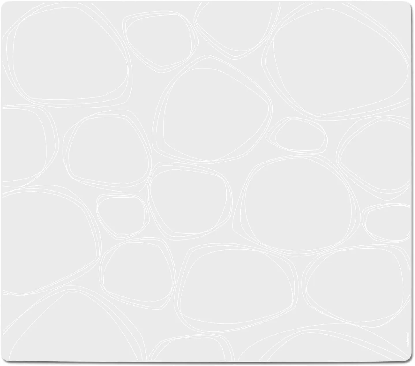 modern-twist 100% Plastic Free Silicone Tabletop, Dining, Decoration, Modern Design, Placemat Rectangle, White