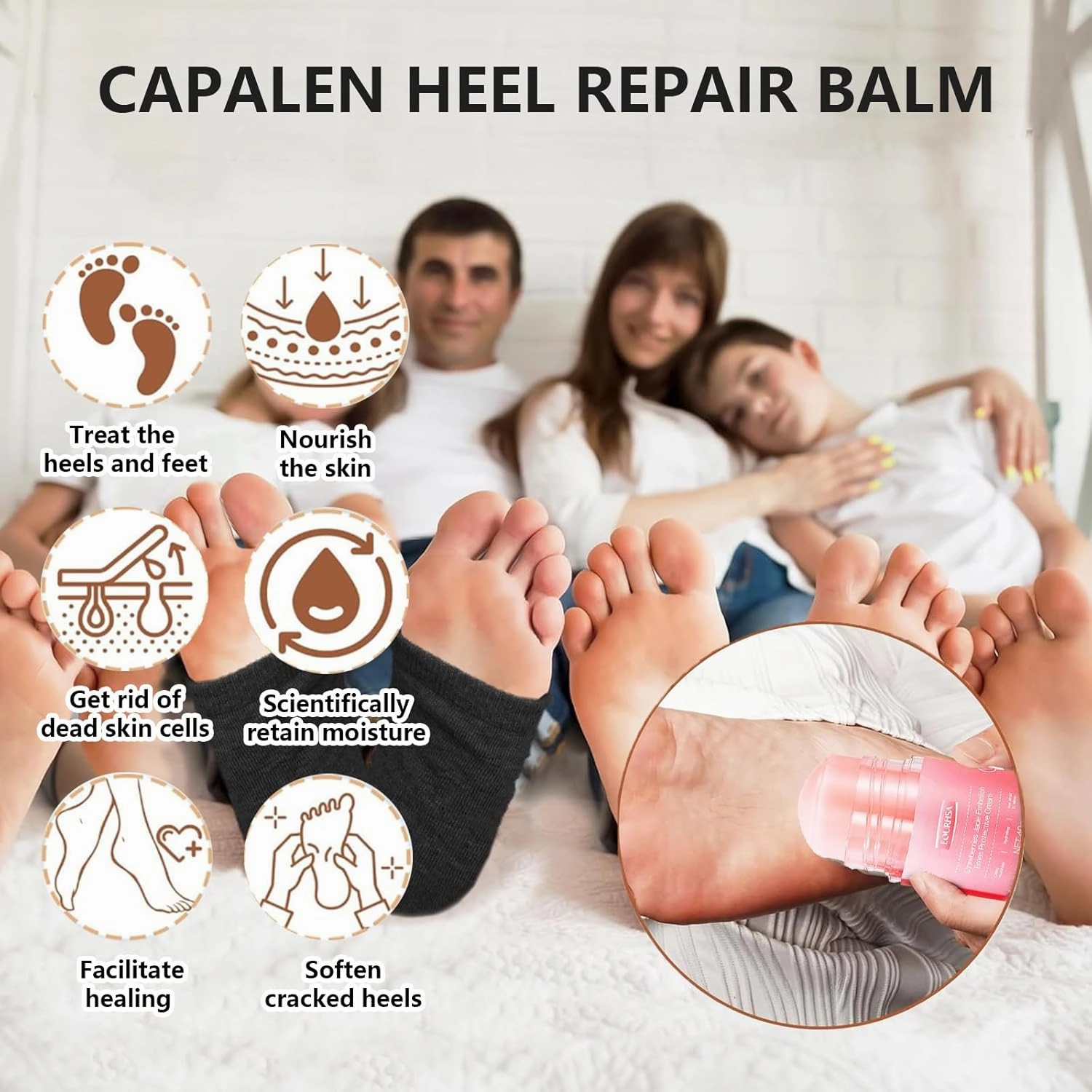Moisturizing Socks for Cracked Heel Treatment，Heel Magic for Dry Skin or Rough Heels， with Shea Butter & Vitamin E,Lotion Silicone Toeless Socks, Comes with Heel Cream for Healthy Feet