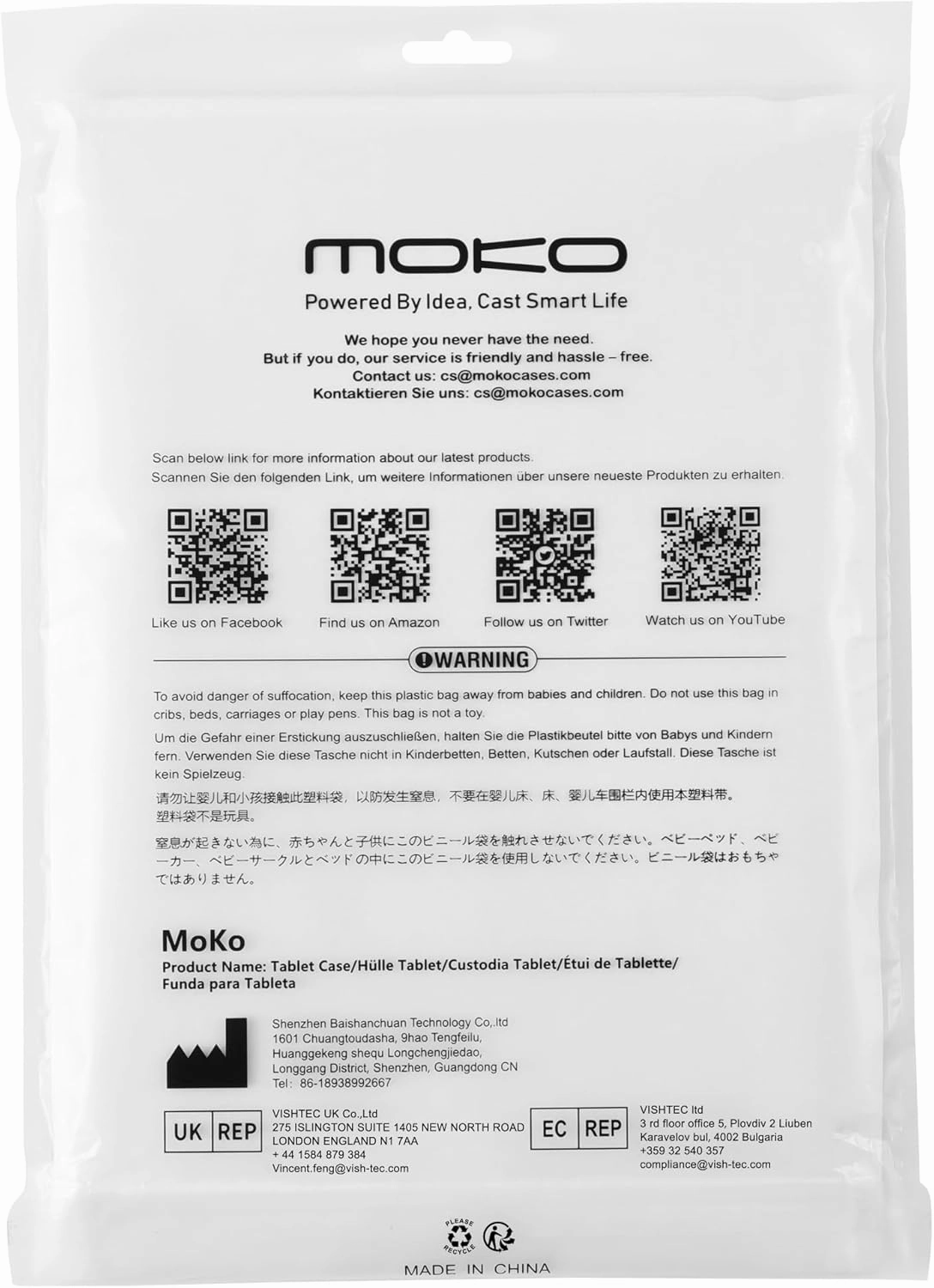 MoKo for iPad 11-inch (A16) 11th Generation Case 2025/ iPad 10th Generation Case with Pencil Holder 2022 10.9 inch, Built-in Screen Protector Clear Back, Multi Angle Viewing Stand, Black