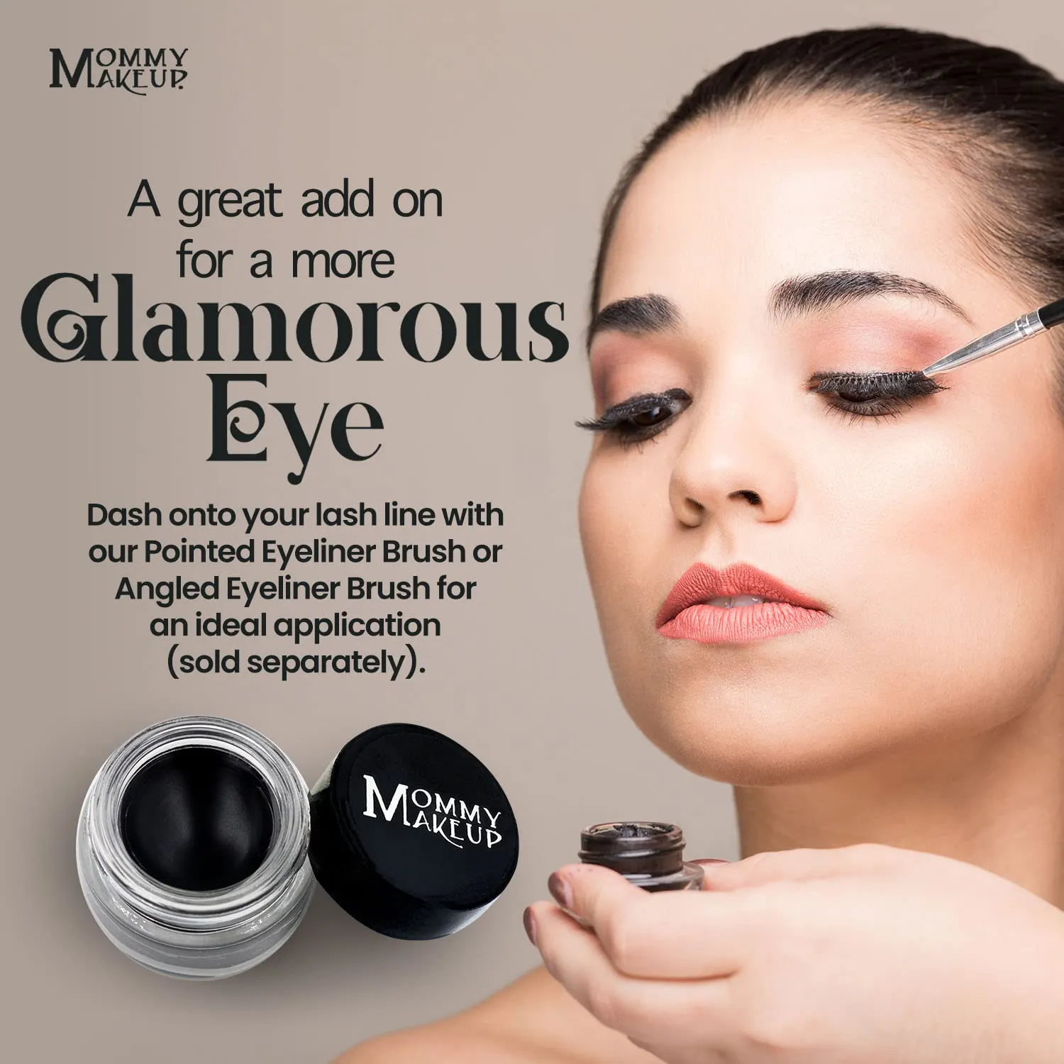 Mommy Makeup Waterproof Stay Put Gel Eyeliner Pot with Semi Permanent Micropigments - Long Lasting, Highly Pigmented Eye Liner, 0.14 oz (Black Beauty)