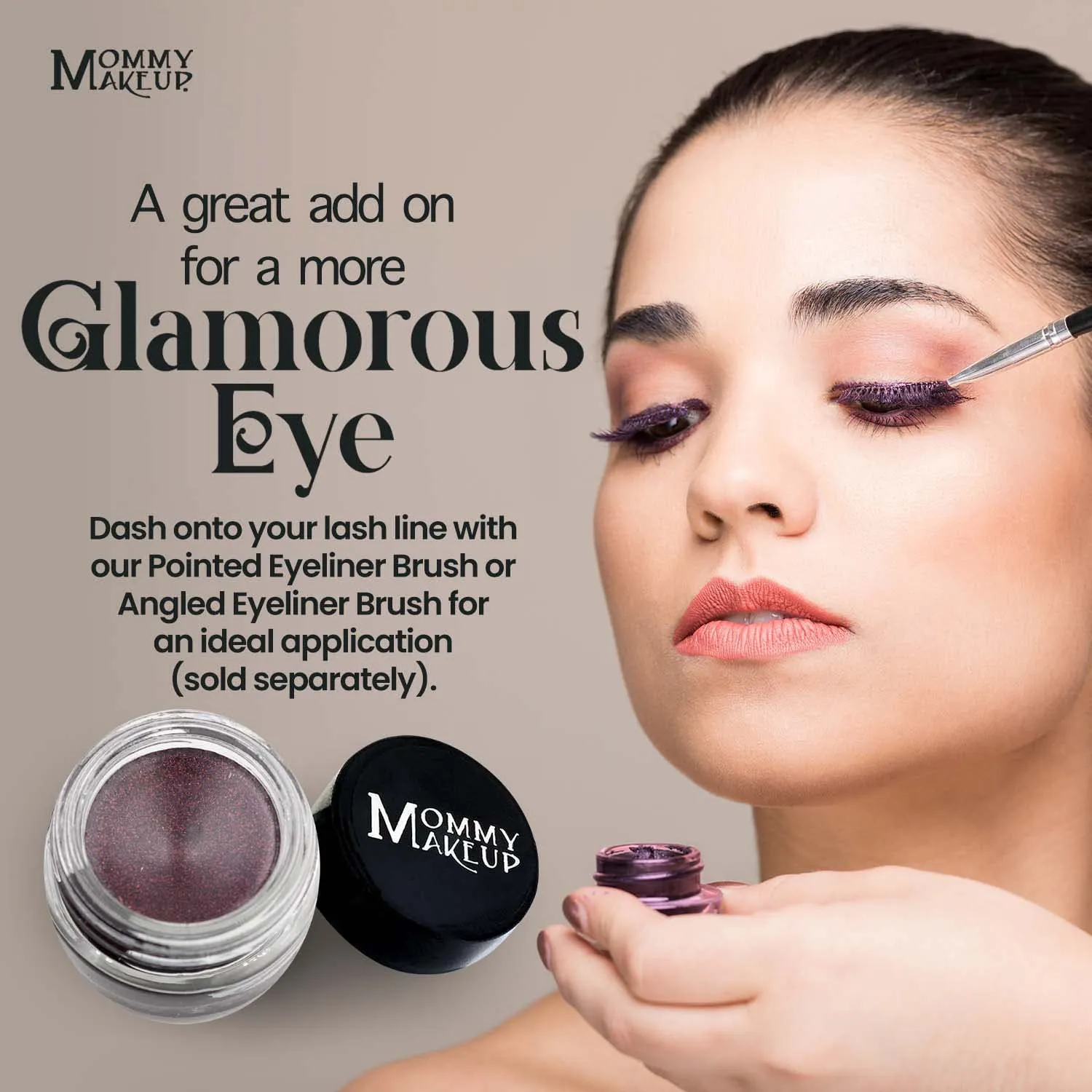 Mommy Makeup Waterproof Stay Put Gel Eyeliner Pot with Semi Permanent Micropigments - Long Lasting, Highly Pigmented Eye Liner, 0.14 oz (Black Orchid)