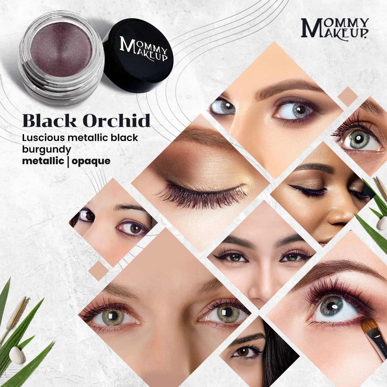 Mommy Makeup Waterproof Stay Put Gel Eyeliner Pot with Semi Permanent Micropigments - Long Lasting, Highly Pigmented Eye Liner, 0.14 oz (Black Orchid)
