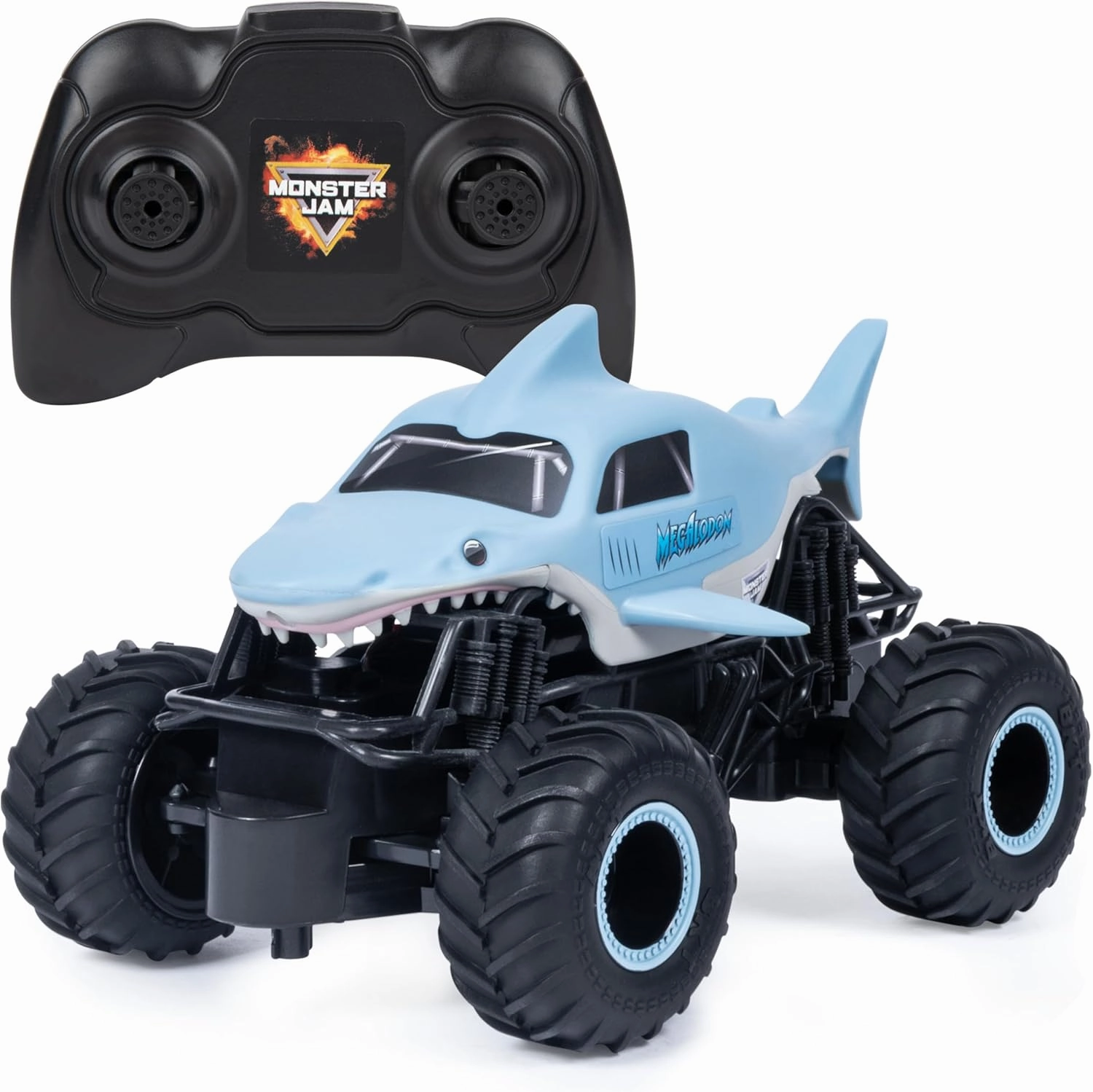 Monster Jam, Official Megalodon Remote Control Monster Truck for Boys and Girls, 1:24 Scale, 2.4 GHz, Kids Toys for Ages 4 and Up