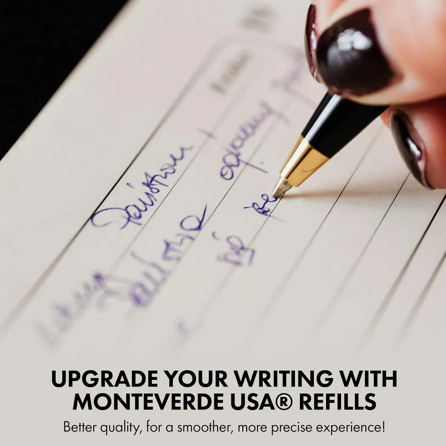 Monteverde Capless Ceramic Gel Refill to Fit Parker Ballpoint Pens, Broad Blue/Black (P443BB)