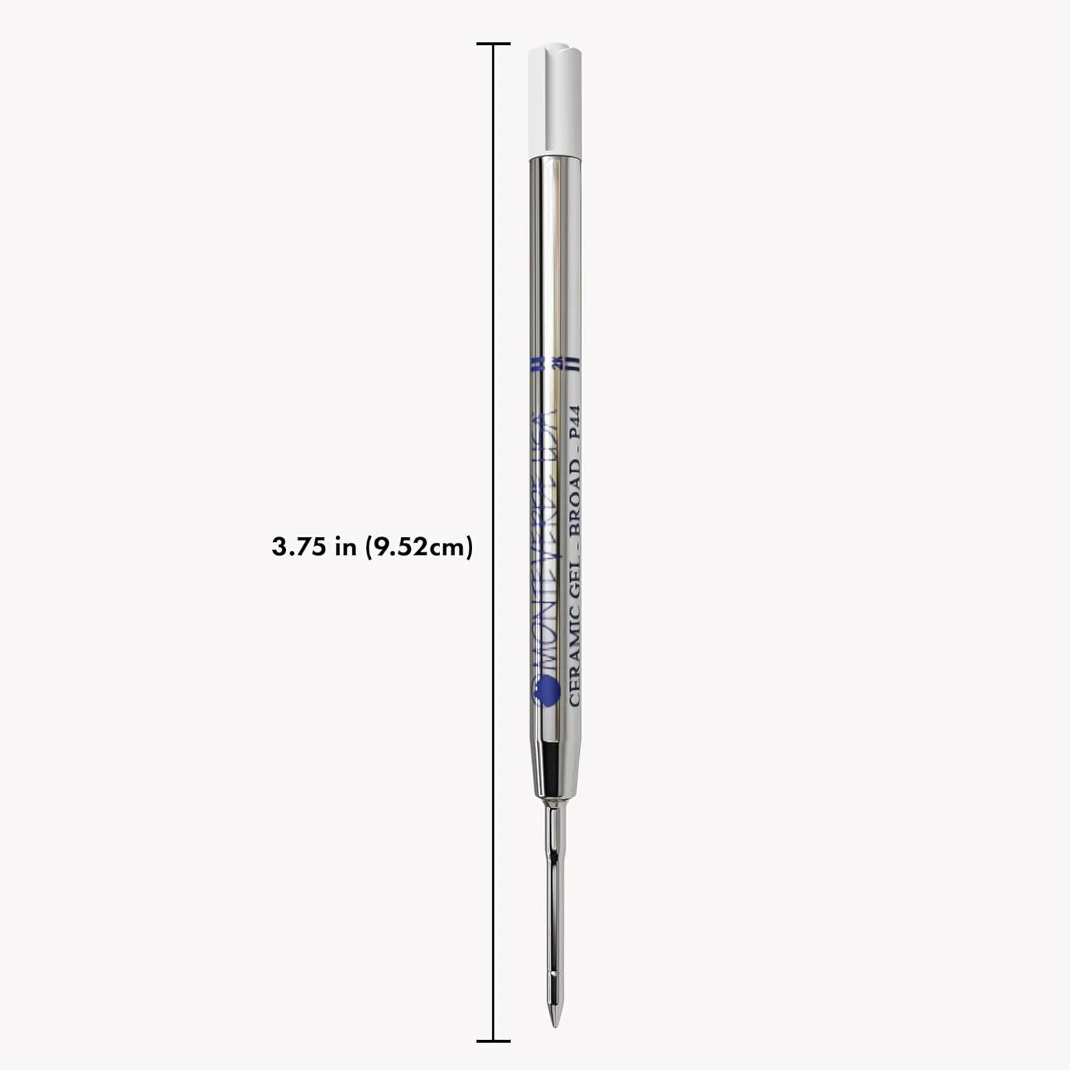 Monteverde Capless Ceramic Gel Refill to Fit Parker Ballpoint Pens, Broad Blue/Black (P443BB)