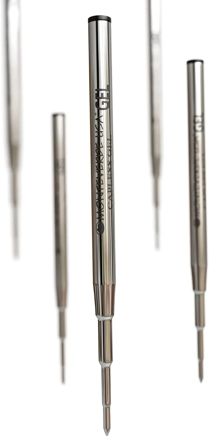 Monteverde Fine Gel Ballpoint Refill for Montblanc Gel Ballpoint Pens, 6/Pack, Black (M423BK)