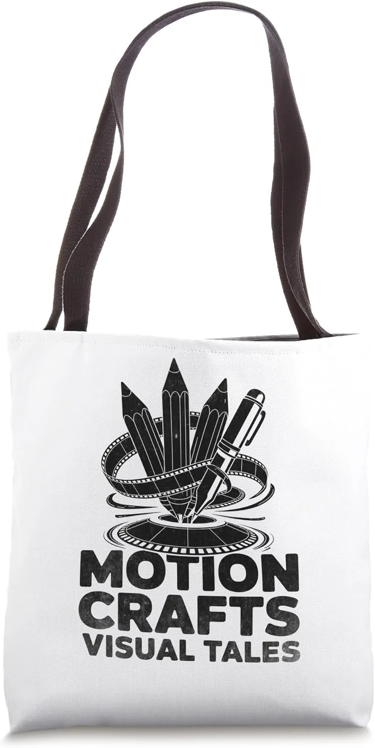 Motion Crafts Visual Tales Animation Draw Sketch Animate Tote Bag