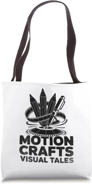 Motion Crafts Visual Tales Animation Draw Sketch Animate Tote Bag