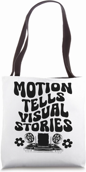 Motion Tells Visual Stories Animation Draw Sketch Animate Tote Bag