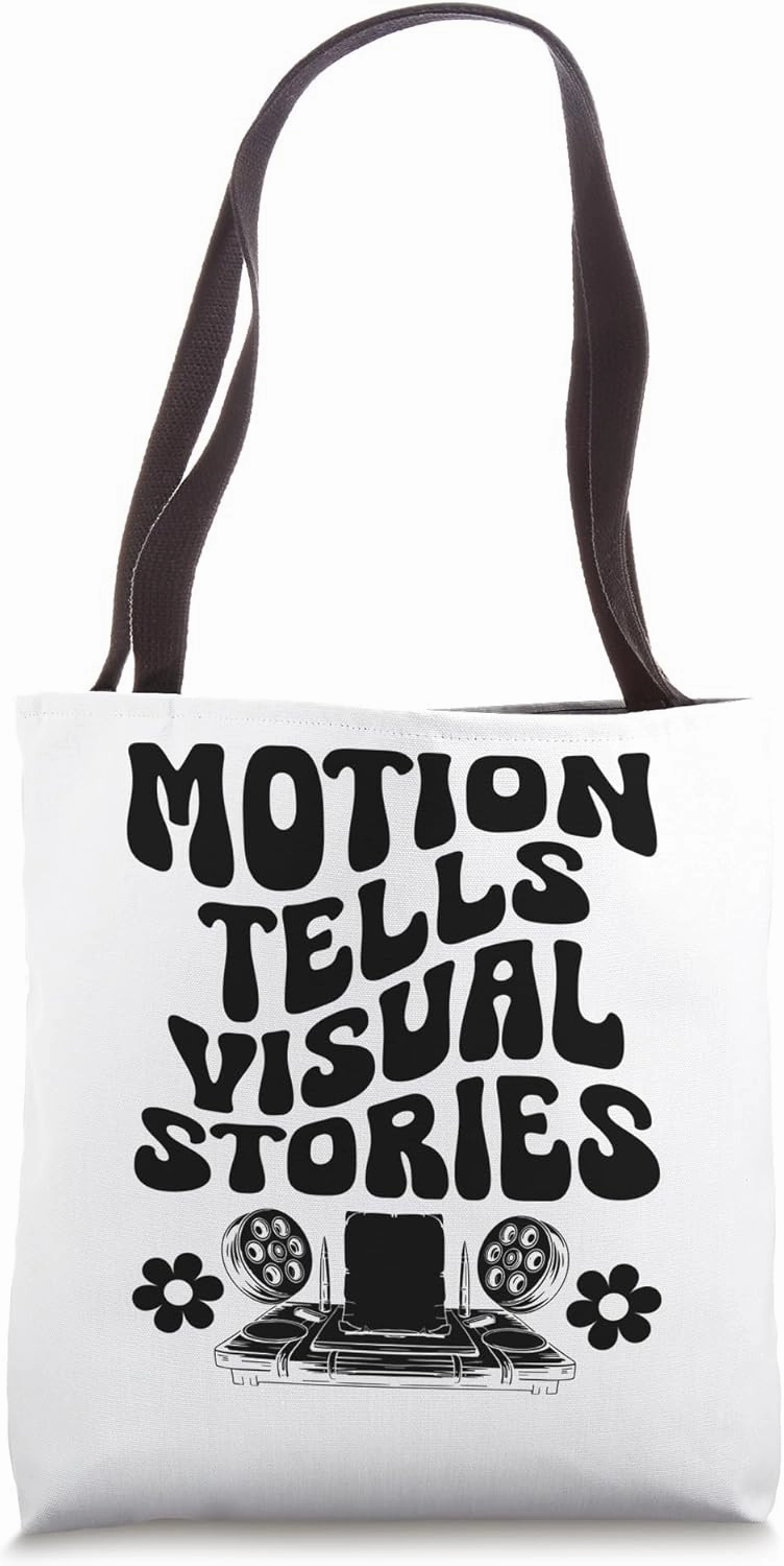 Motion Tells Visual Stories Animation Draw Sketch Animate Tote Bag
