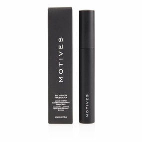 Motives® 3D Vision Mascara - Volume and Length, Long-Lasting, Water Resistant, Smudge-Proof Eye Makeup, Vegan & Hypoallergenic. Features Nourishing, Moisturizing Ingredients.