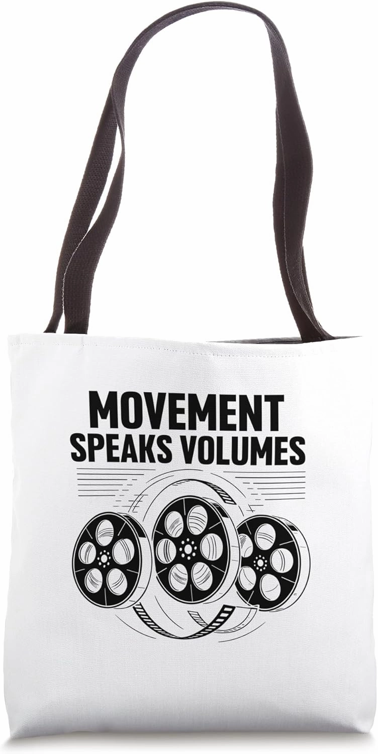 Movement Speaks Volumes Animation Draw Animate Storytelling Tote Bag
